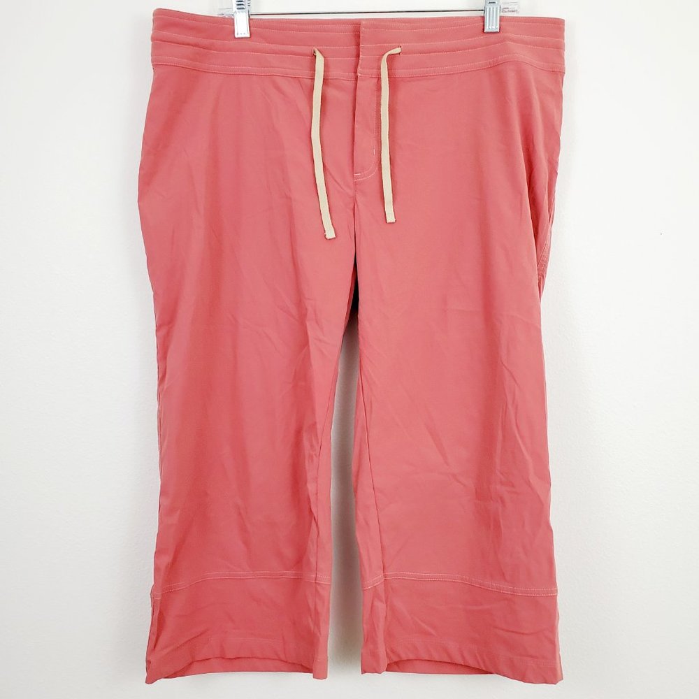 Lucy Nylon Drawstring Athletic Crop Capri Pants XL